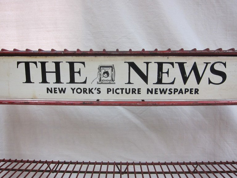 American New York Daily News Newspaper Advertising Cart
