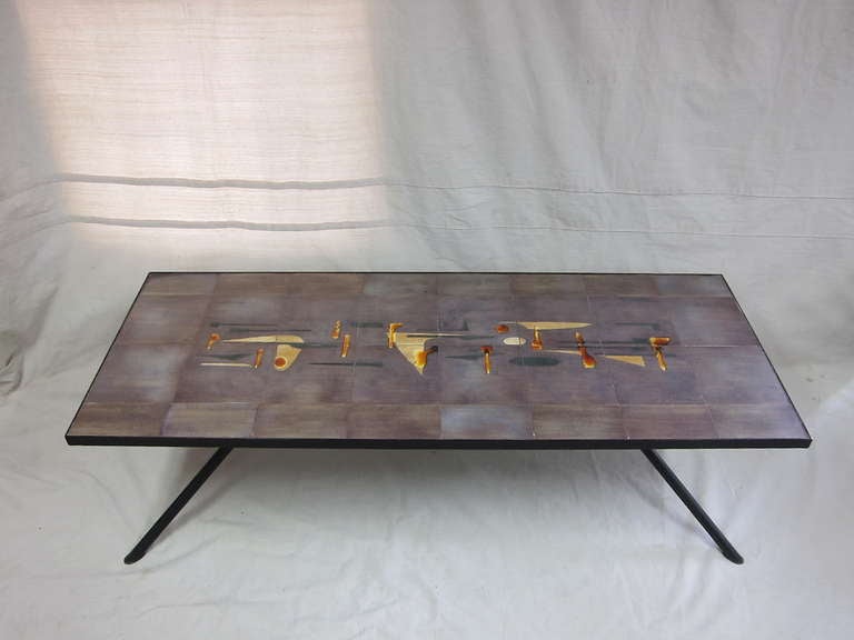 Colette Gueden & Jacques Lignier Tile Table.