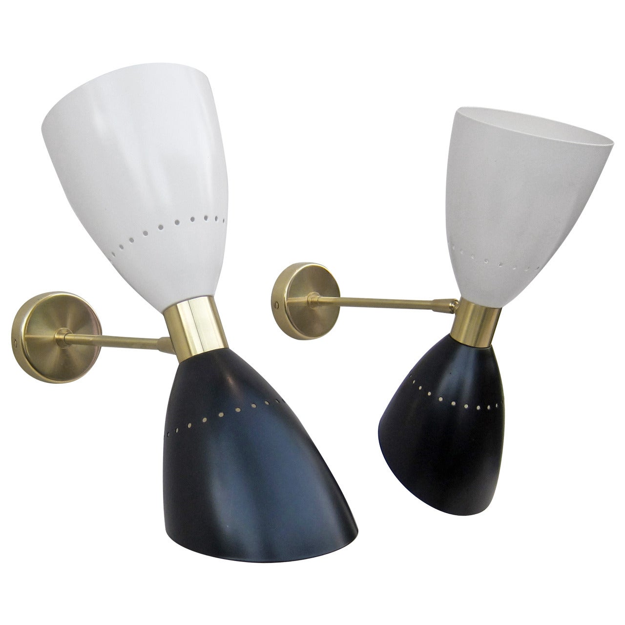 Pair Italian Articulating Sconces at 1stDibs