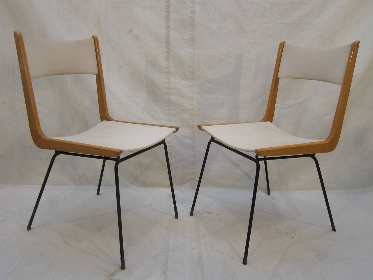 Italian Set of Four Chairs, Style of Carlo Di Carli