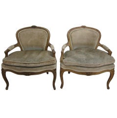 18th Century Pair of French Boudoir Chairs