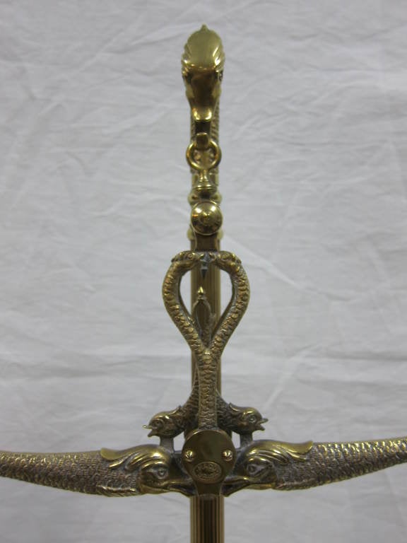 Solid Brass Maco Braga 19th Century Serpentine Balance Scale in excellent working condition with all original weights. These scales where produced between 1880 - 1900
CA 1890 Portugal.

Ca. 1890