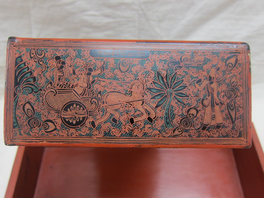 Lacquered Burmese Lacquerware Box