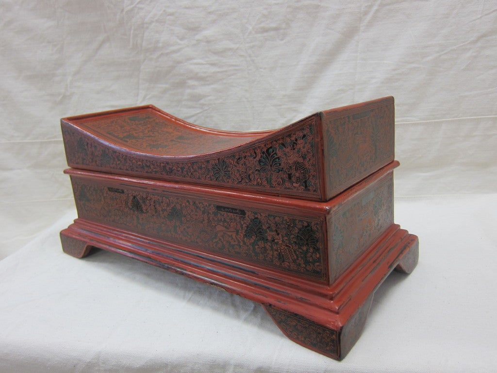 20th Century Burmese Lacquerware Box