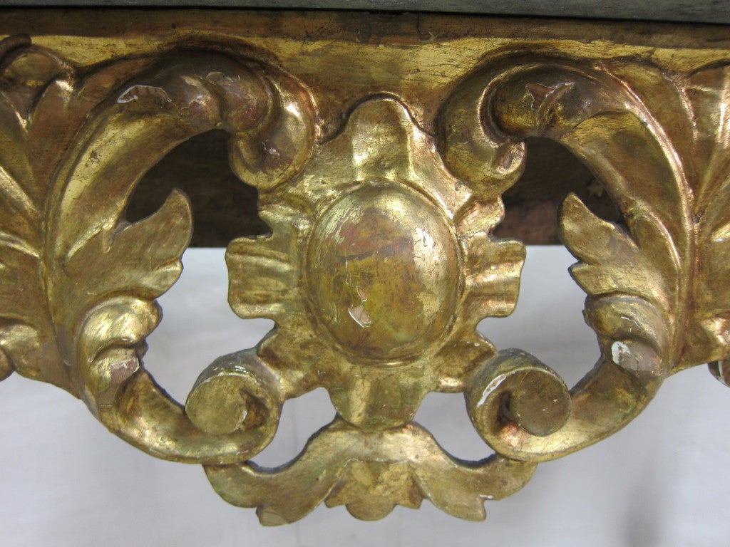 19th Century Italian Baroque Gilt Console Style of Louis XV In Good Condition In New York, NY