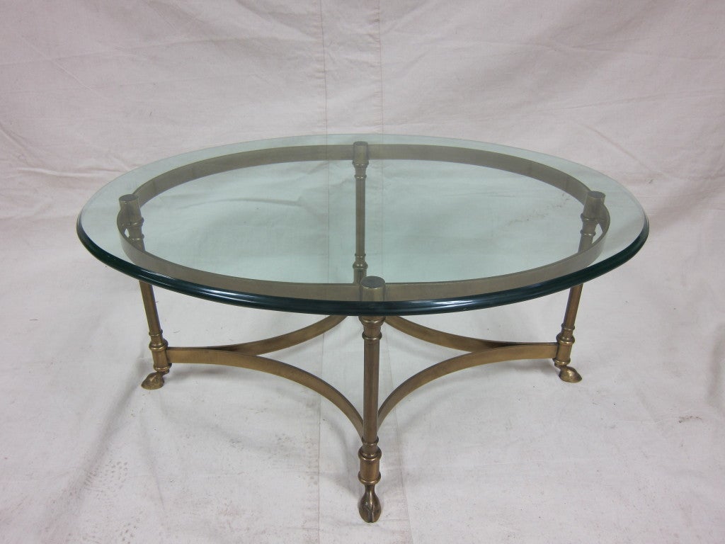 Brass LaBarge Glass Table