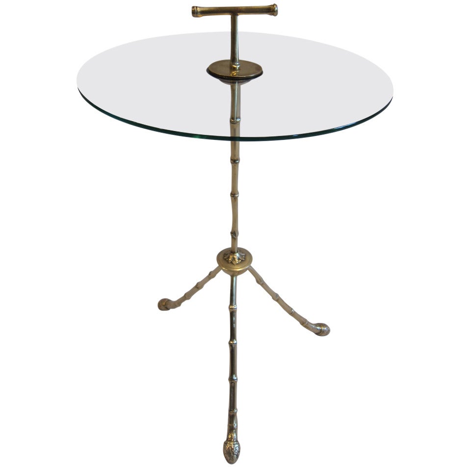 Bagues Brass and Glass Side Table