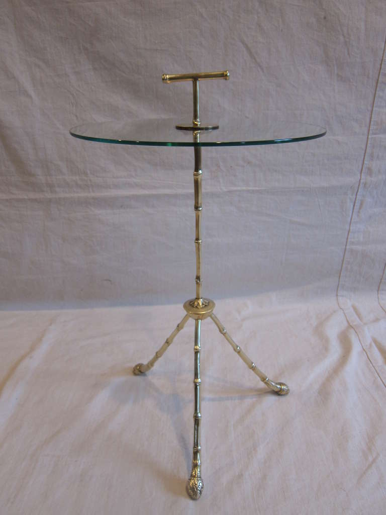 Bagues Brass and Glass Side Table 5