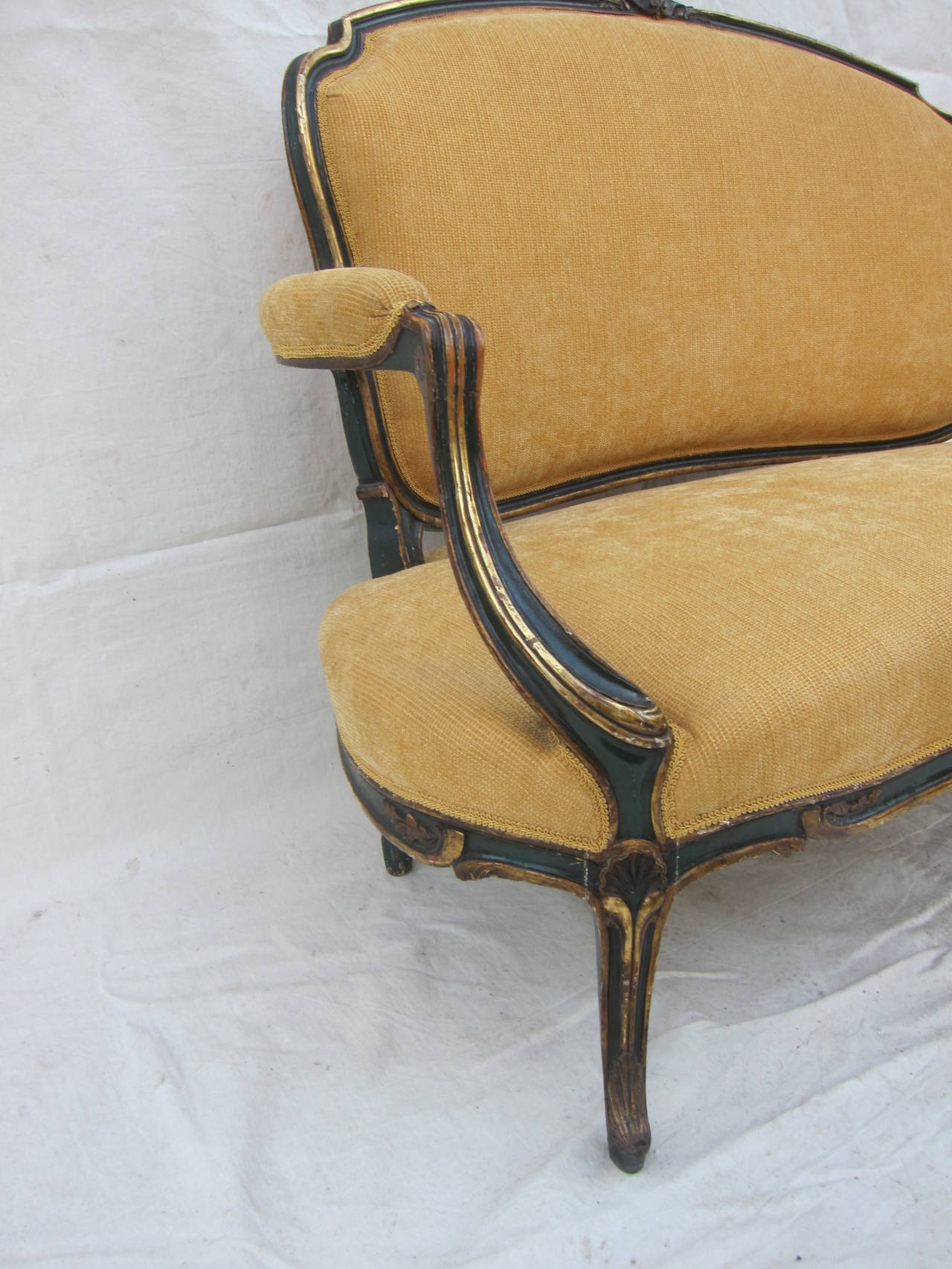 19th Century French Settee, Louis Philippe Style 1