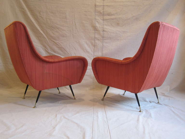 Mid-Century Italian Lounge/Armchairs In Good Condition In New York, NY