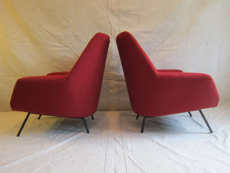 Marco Zanuso Mid Century Italian Lounge Chairs 3