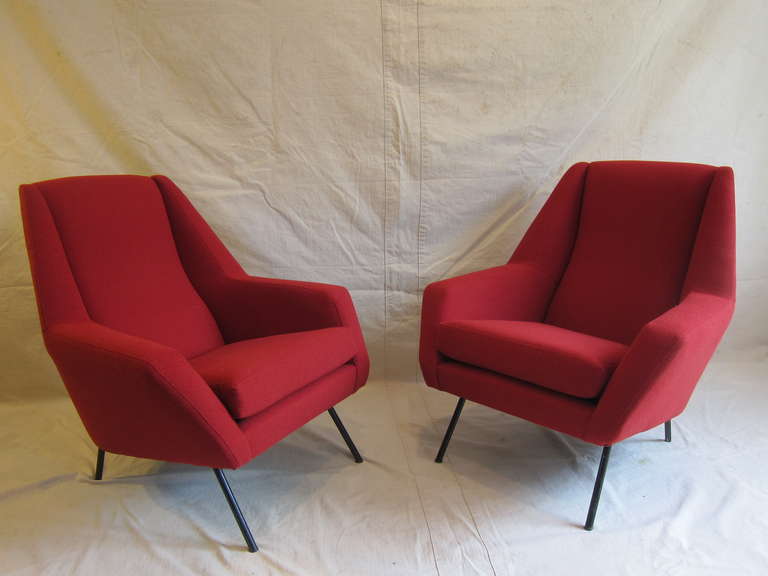 Marco Zanuso Mid Century Italian Lounge Chairs 2