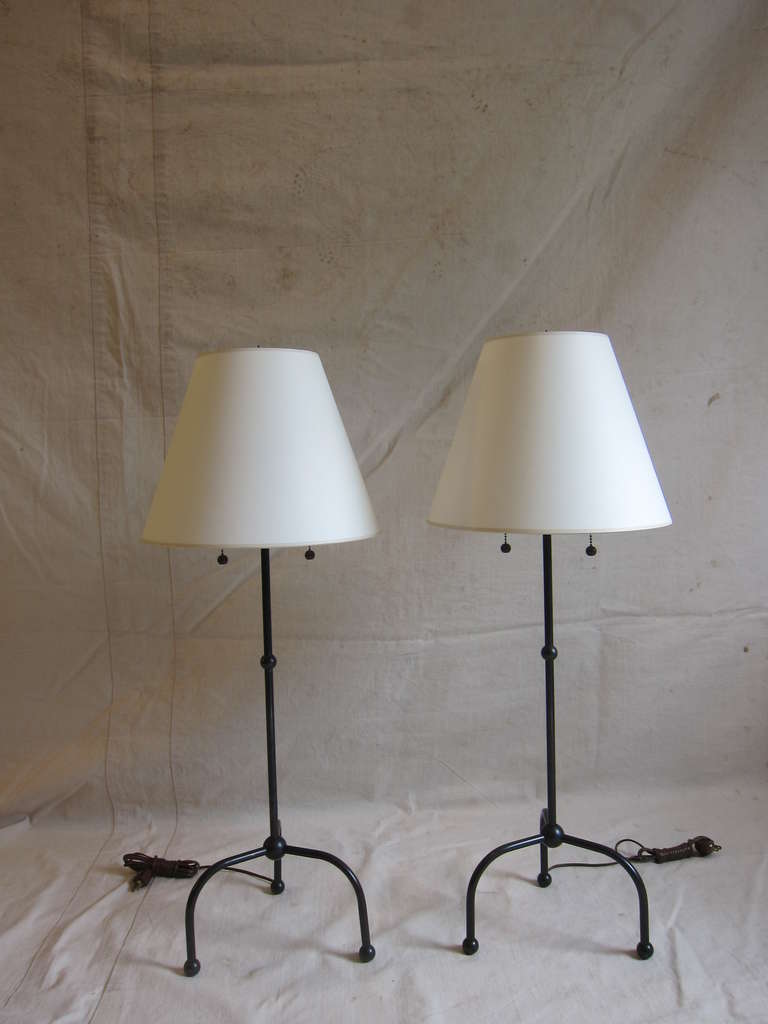 Pair Table Lamps in the Manor of Jean Royere 3