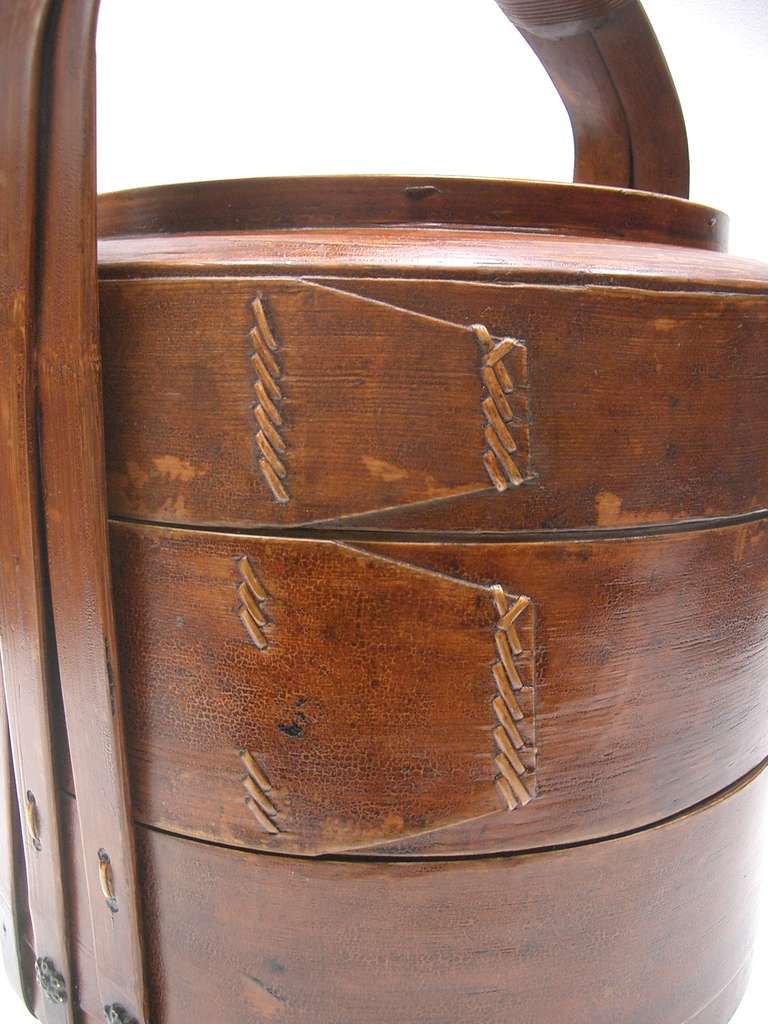Bamboo 19th Century Basket Box For Sale