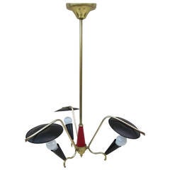 1950 Italian Three-Arm Pendant Lamp 11