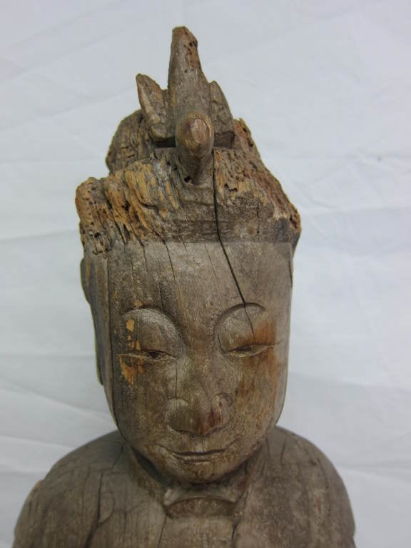 Chinese Buddhist Statue Wo Zetain Sculpture