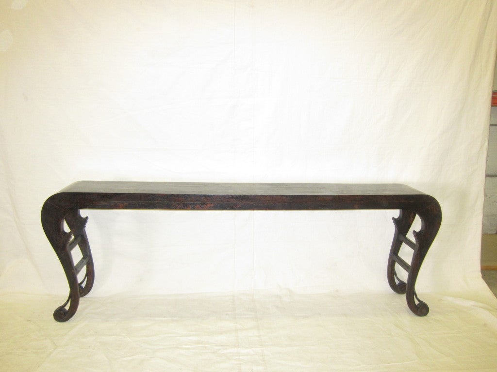19th Century Cabriole Leg Chinese Altar Table