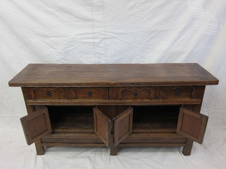 Elm 19th Century Chinese Provincial Sideboard