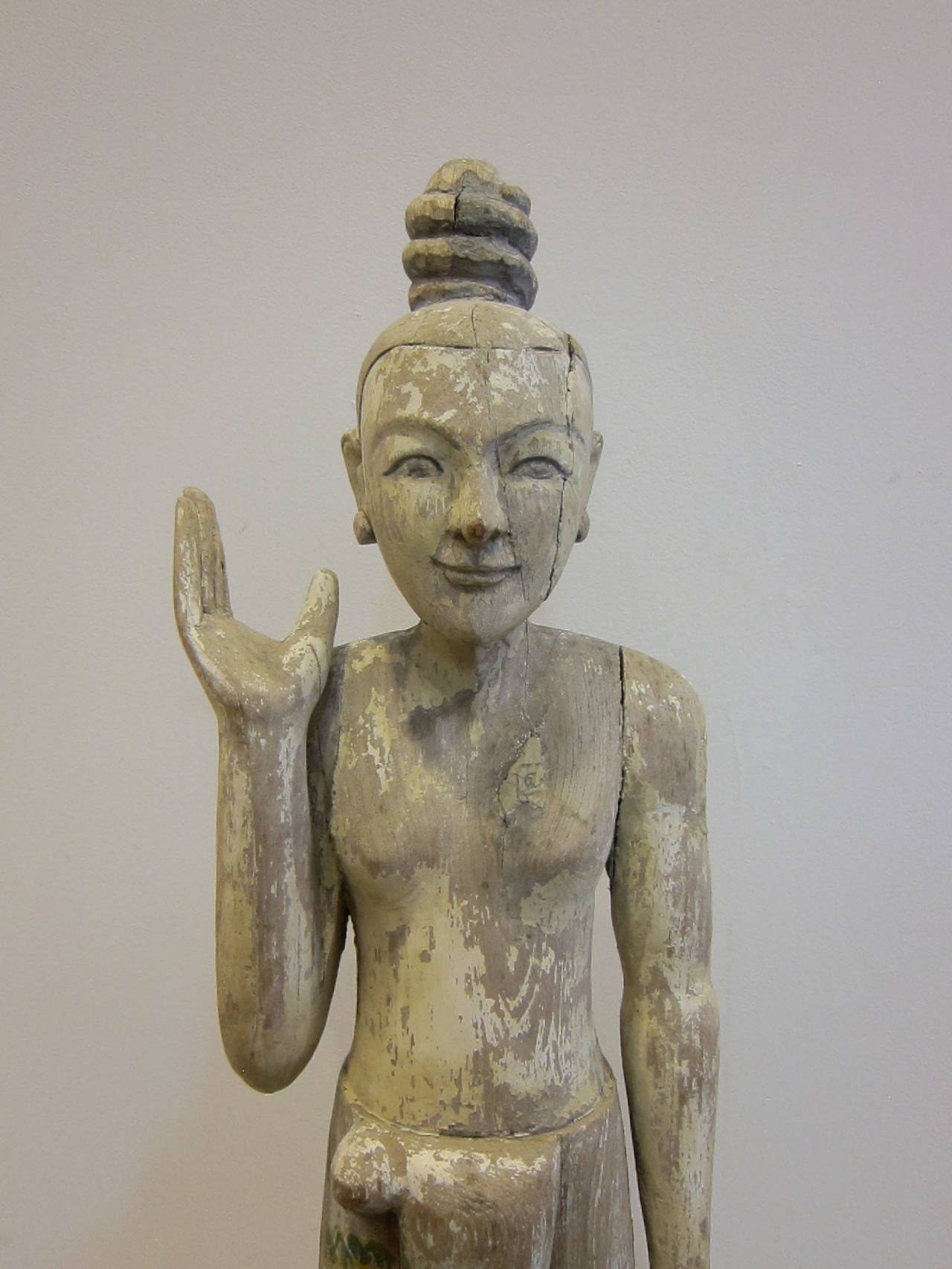Teak 19th Century Burmese Statue For Sale