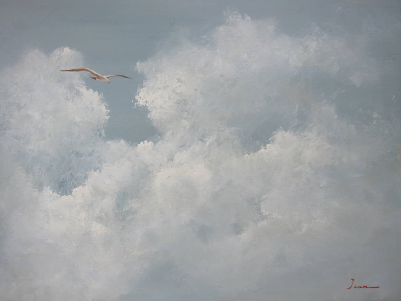seagulls in flight paintings