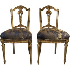 Pair 19th Century French Boudoir Chairs