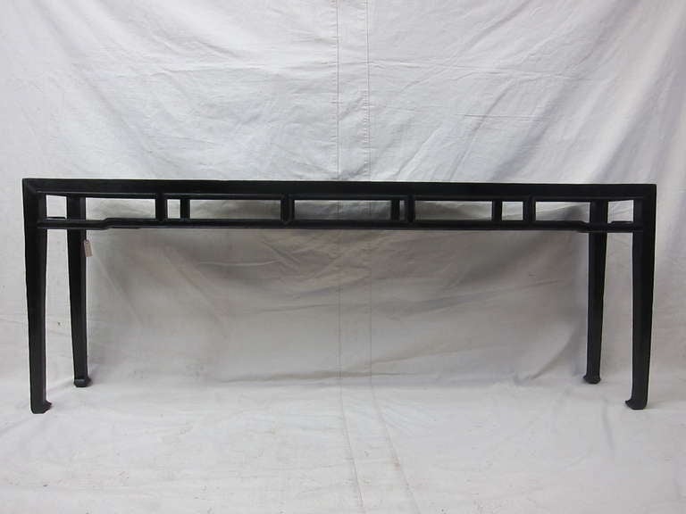 19th Century Black Lacquer Chinese Console Table