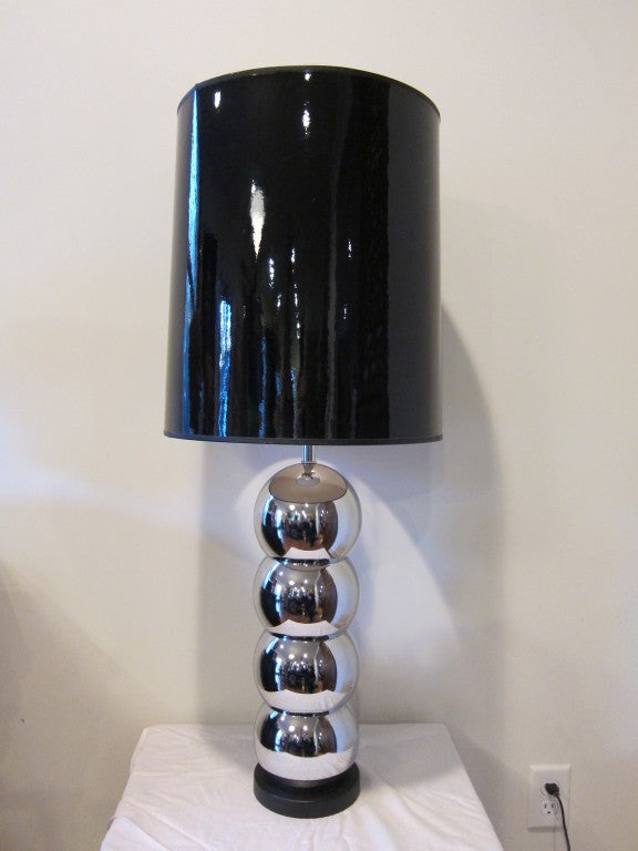 Chrome Stacked Sphere Lamp