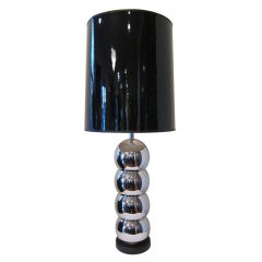 Chrome Stacked Sphere Lamp