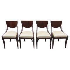 Art Deco Crescent Back Chairs
