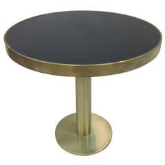 Vintage Modern Brass Side Table in the Style of Fontana Arte