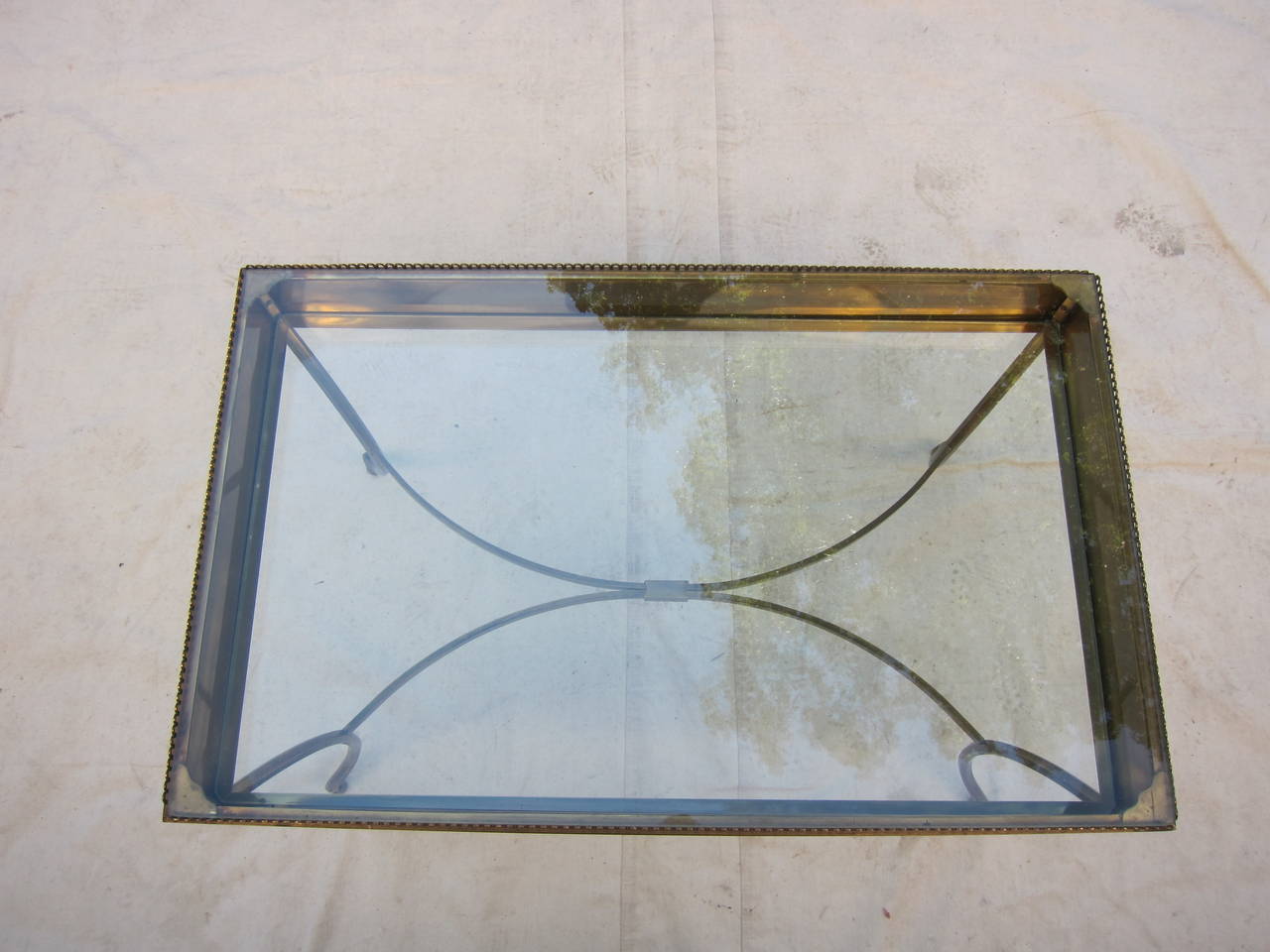 Brass and Glass Display Tray Table 3