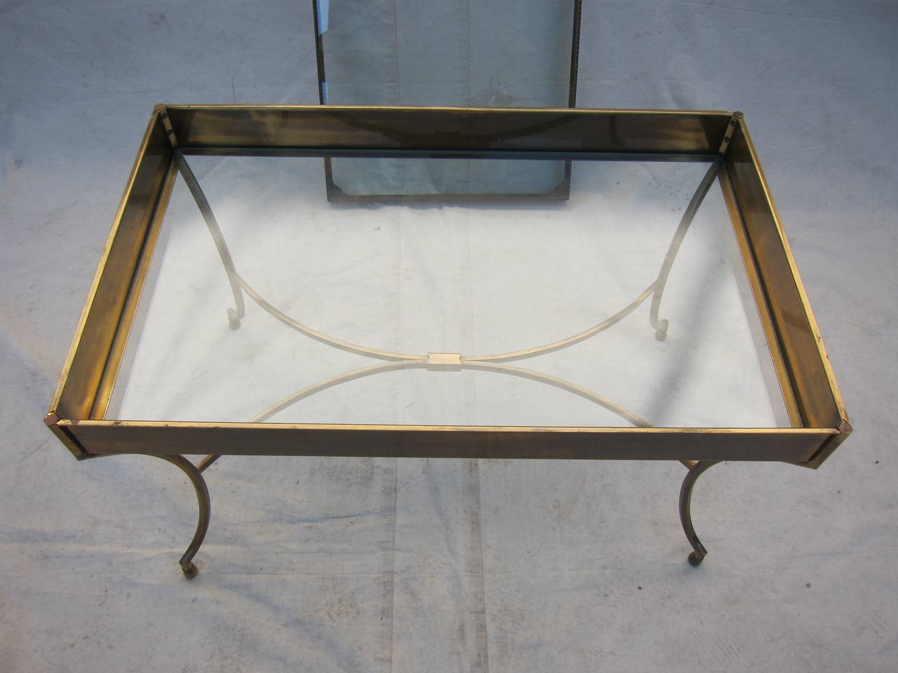 Brass and Glass Display Tray Table 5