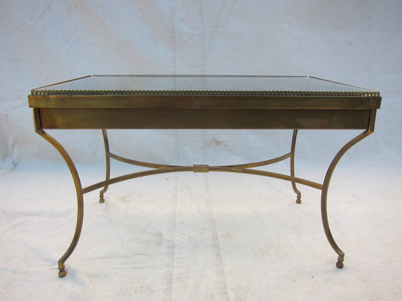 Brass and Glass Display Tray Table 2