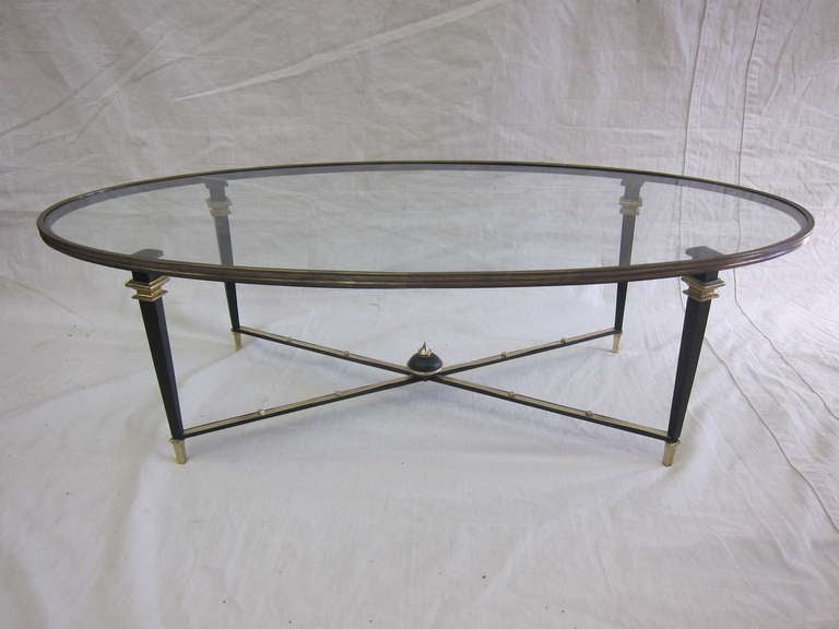 French Mid Century Glass Cocktail Table at 1stDibs