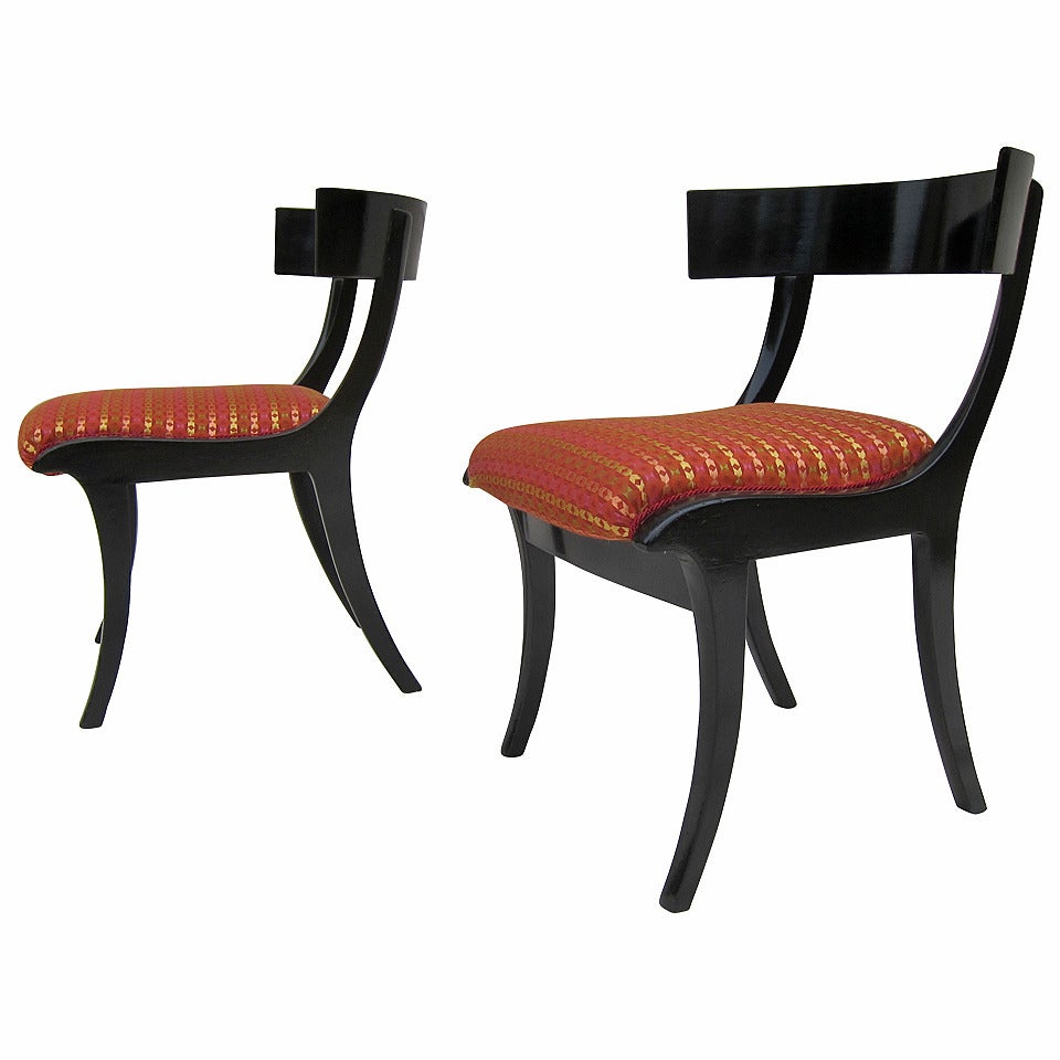 Pair of 19th Century Klismos Chairs