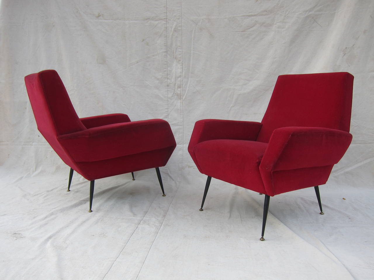 Mid Century Italian Lounge Chairs at 1stDibs