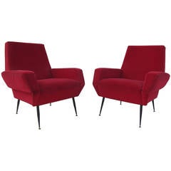 Mid Century Italian Lounge Chairs