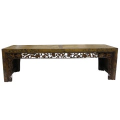 19th Century Carved Low Table Bench 5