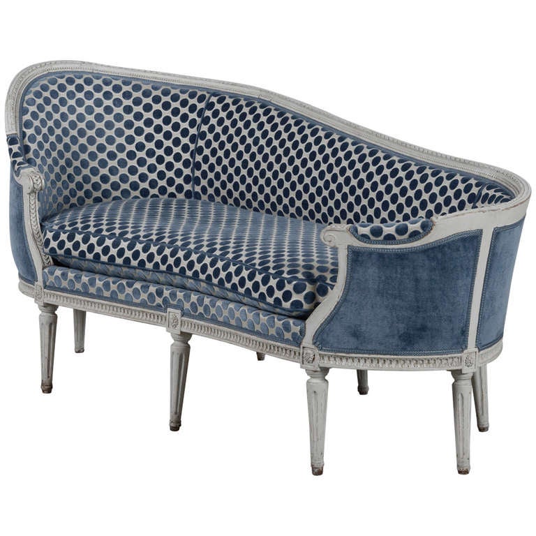 19th Century French Hand Carved Chaise Lounge at 1stdibs