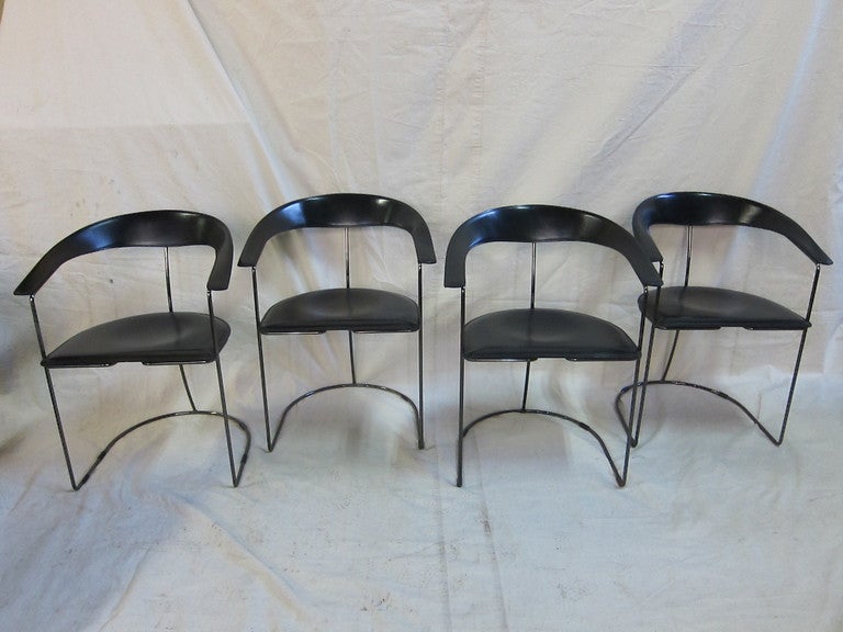 Arrben Leather Chairs In Excellent Condition In New York, NY