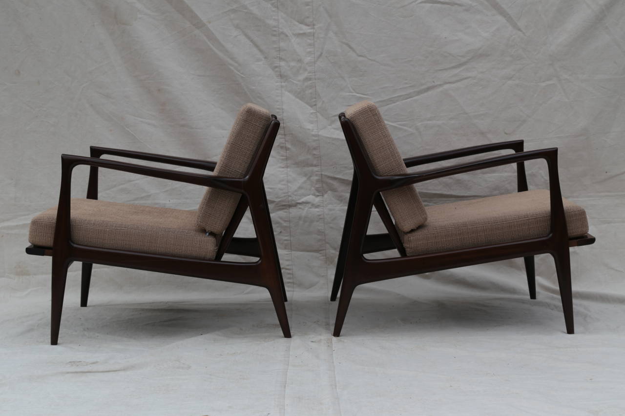 Pair IB Kofod Larsen Lounge Chairs 1