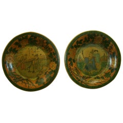 19th Century Painted Wooden Plates