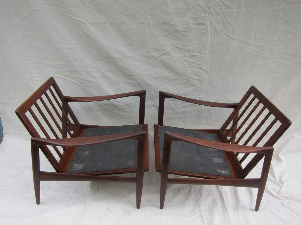 Teak A Pair Koford Larsen Midcentury Lounge Chairs