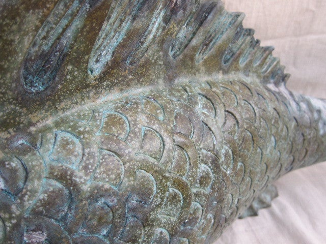 Chinese Bronze Carp Fish Sculpture