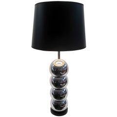 Chrome Stacked Sphere Lamp