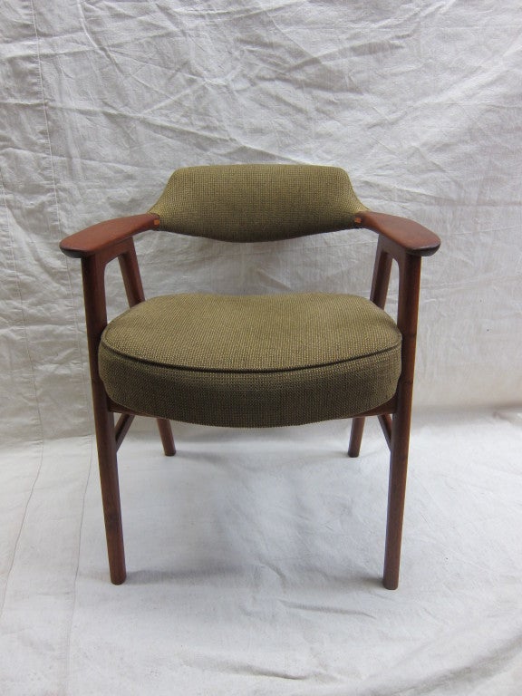 Erick Kirkegaard chair rosewood with fabric in excellent condition.