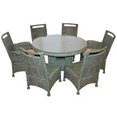 McGuire Dining Table and Chairs