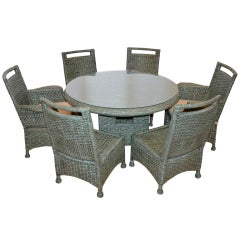 McGuire Dining Table and Chairs McGuire Dining Table and Chairs