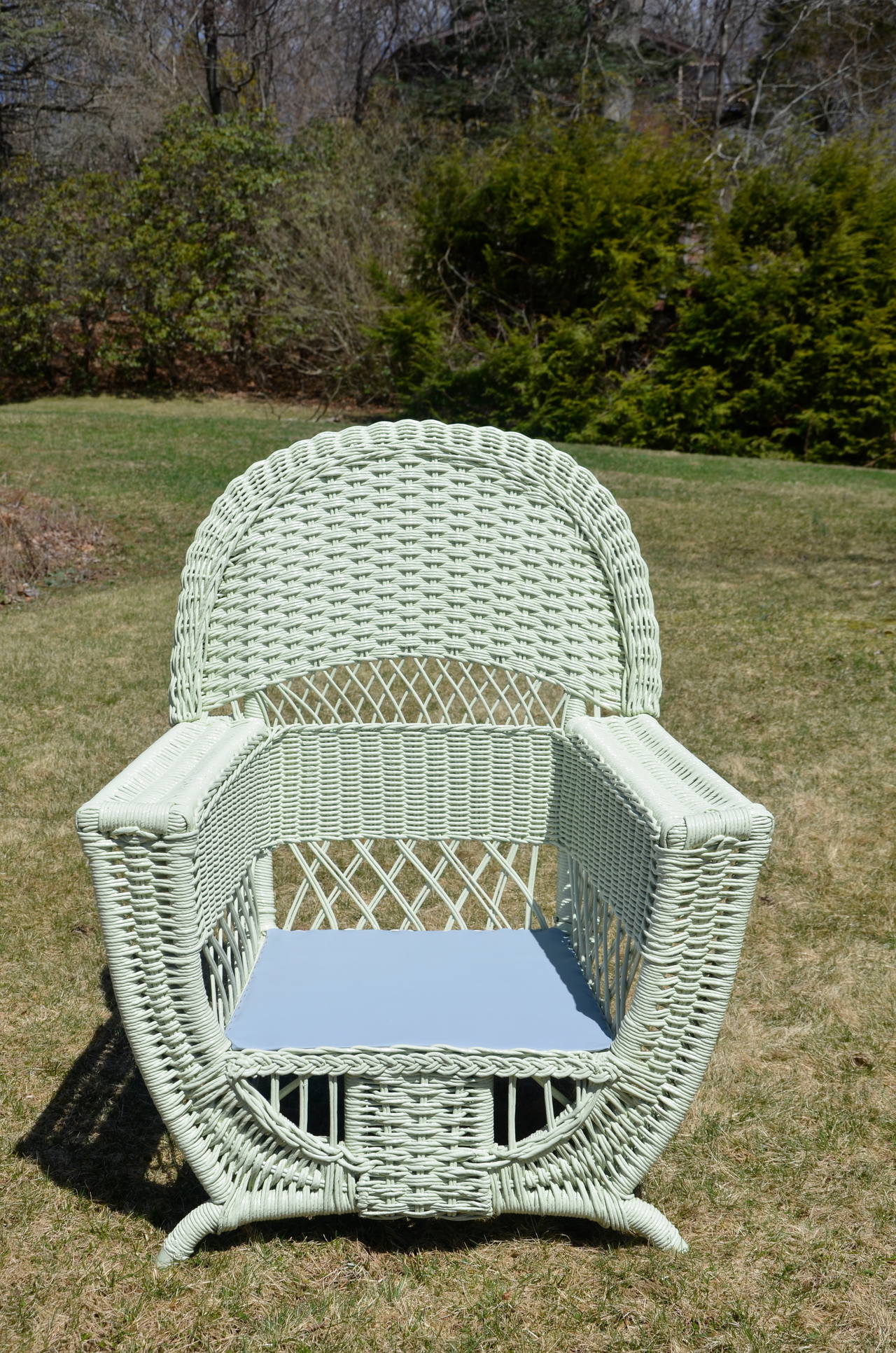 Art Nouveau High Style Antique Wicker Parlor Set For Sale