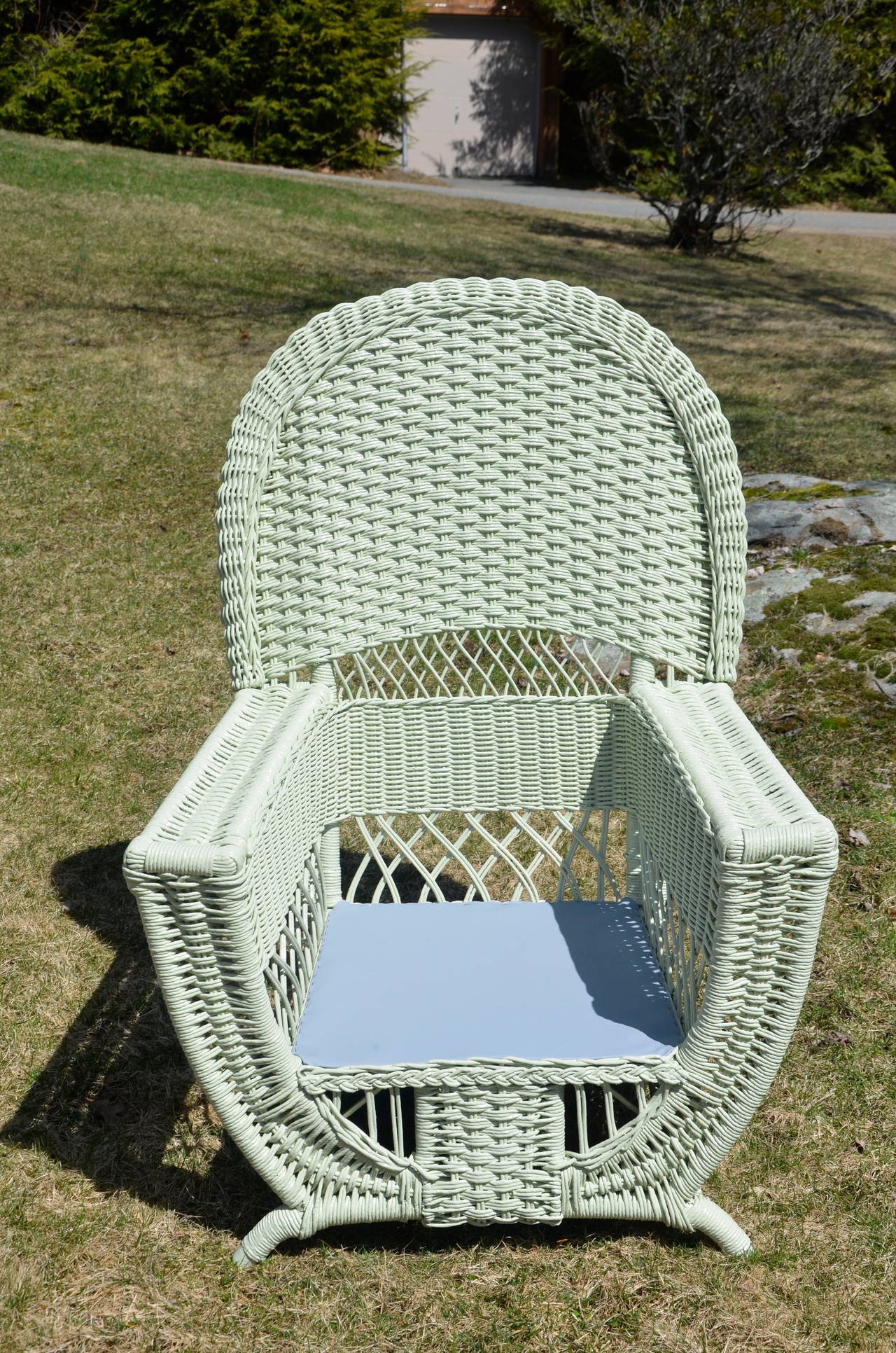 High Style Antique Wicker Parlor Set In Good Condition For Sale In Old Saybrook, CT